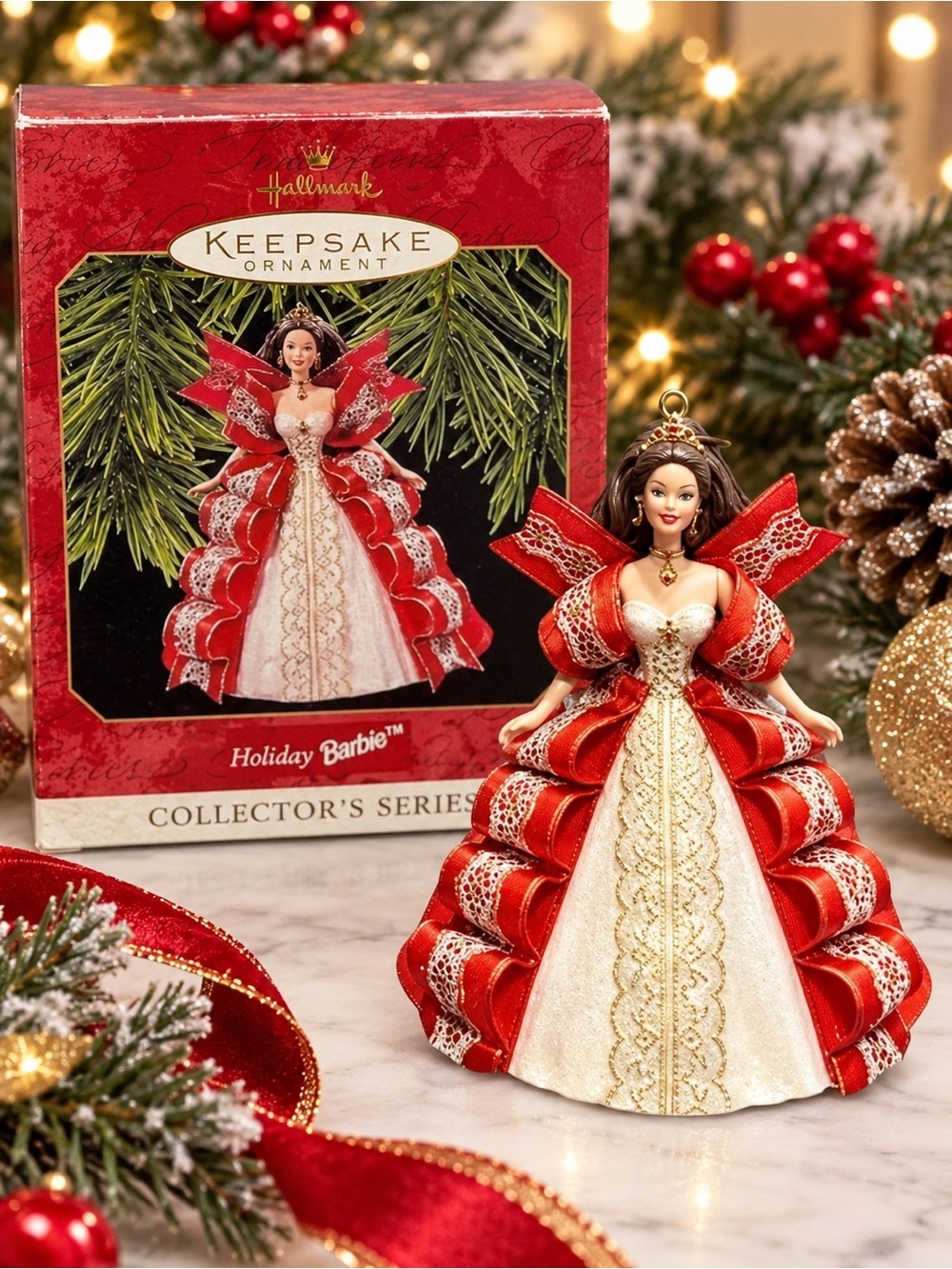 Hallmark Keepsake 1997 Holiday Barbie Ornament #5 Collector Series Vintage